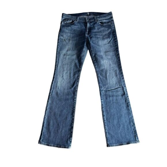 7 For All Mankind Blue Bootcut Jeans - Picture 1 of 12